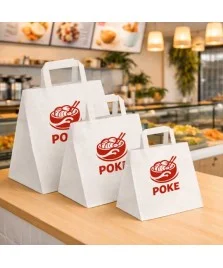 Shopper Take Away Stampa 1 colore - Bianca Avana stampata
