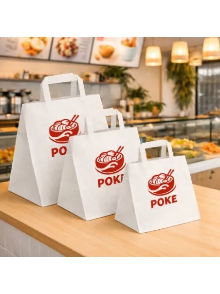 Shopper Take Away Stampa 1 colore - Bianca Avana stampata