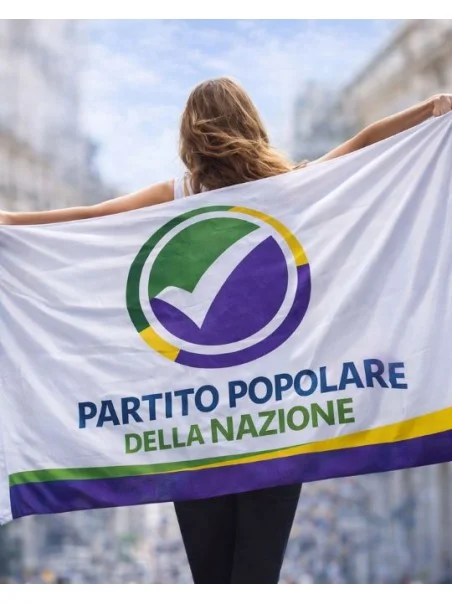 Bandiera elettorale 70x100 in tessuto nautico stampata in