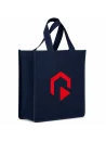 Shopper in TNT color 80gr con manici lunghi e soffietto stampata