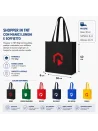 Shopper in TNT - manici lunghi e soffietto - 1 COLORE stampata