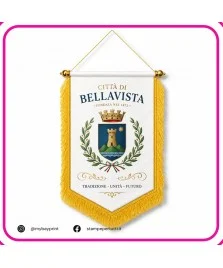 Gagliardetto pentagonale 25x35 cm stampata