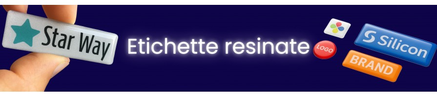 Etichette resinate personalizzate – Adesivi 3D resistenti e brillanti